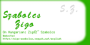 szabolcs zigo business card